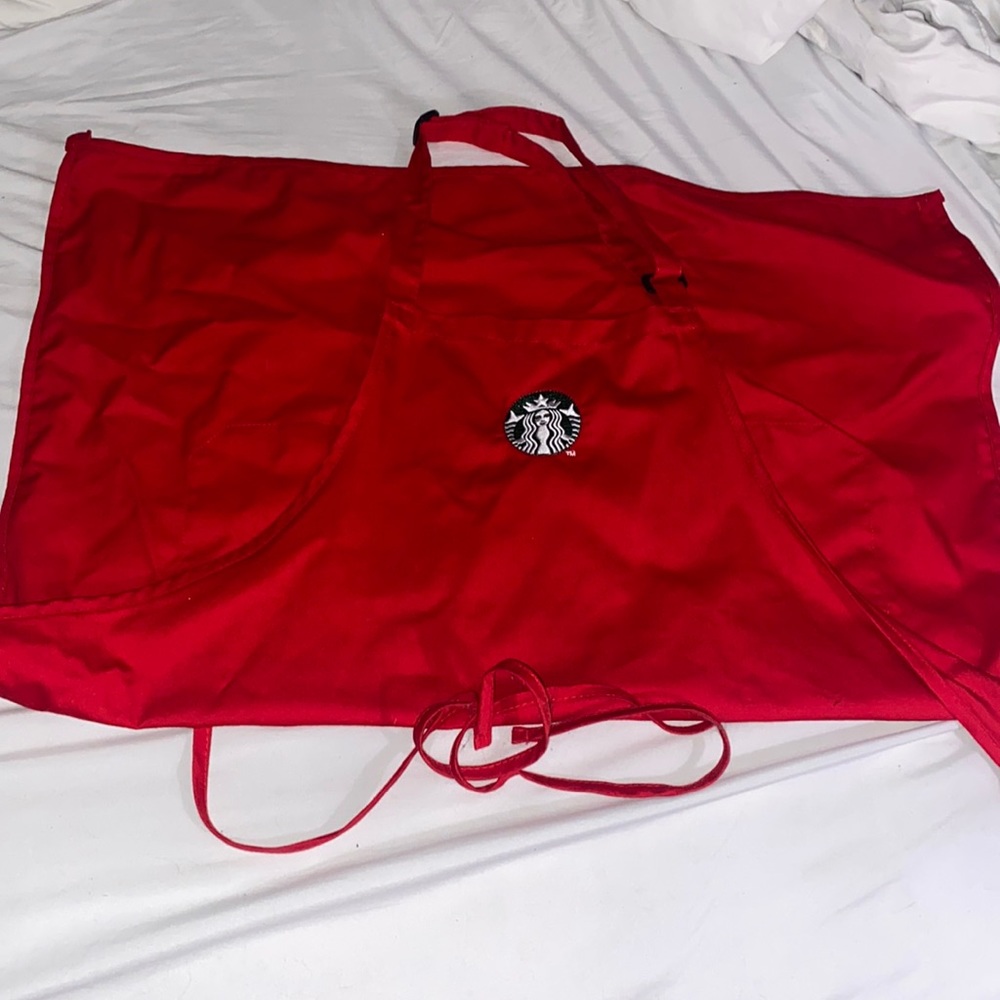 Starbucks red holiday apron